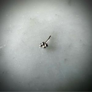 BVLA White Gold Micro Universal Pin Threadless Labret Stud